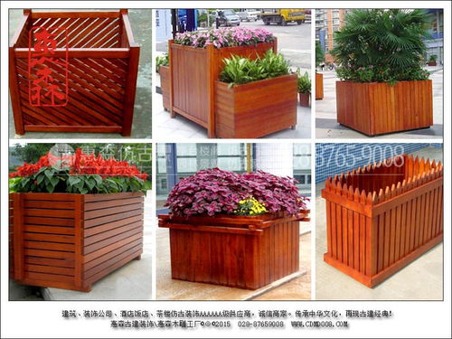 圖 戶外防腐木花箱與售貨車定制批發 成都惠森古建的專業木制品方案